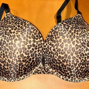 Victoria's Secret Leopard Print Bra - Black and Tan